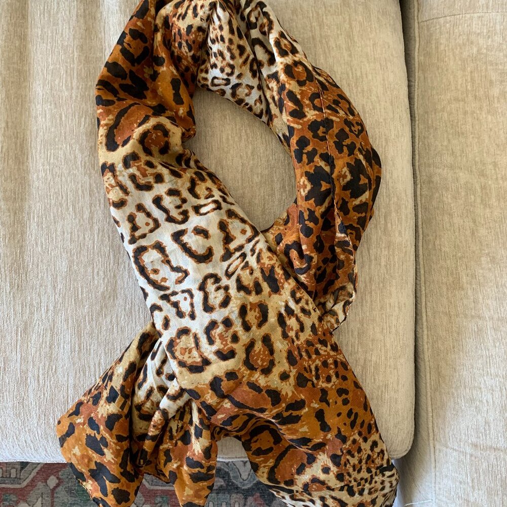 Animal Print Lightweight Summer Scarf.